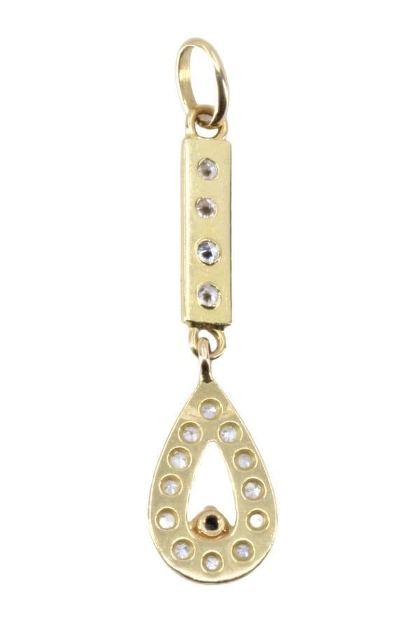 PENDENTIF MODERNE SAPHIR ET DIAMANTS — vue 3