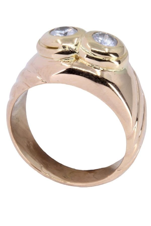 BAGUE JONC MODERNE DIAMANTS — vue 6