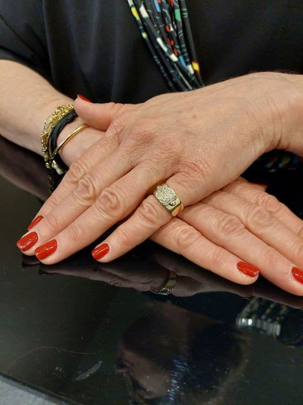 BAGUE PAVAGE DIAMANTS — vue 2