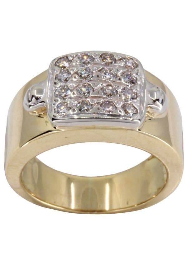 BAGUE PAVAGE DIAMANTS — vue 1