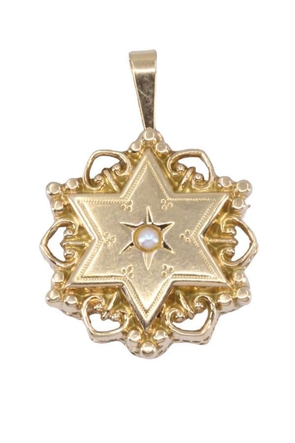 BROCHE PENDENTIF PERLE NAPOLÉON III — vue 1