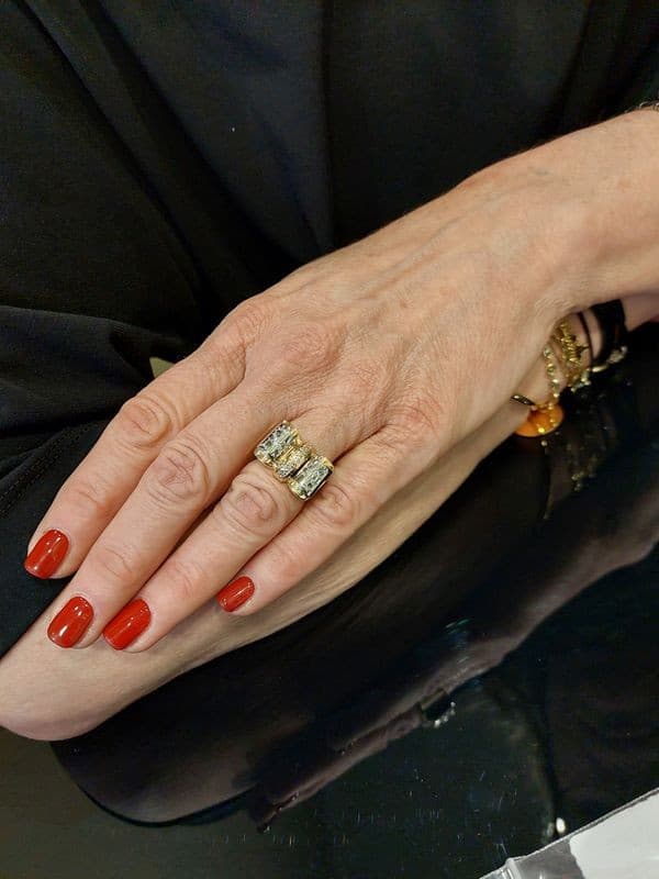 BAGUE TANK DIAMANTS — vue 2