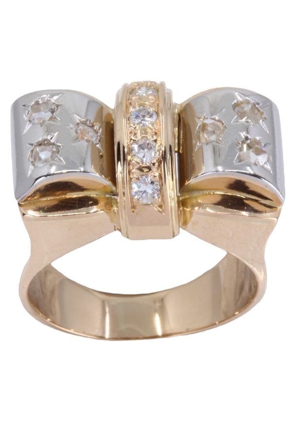 BAGUE TANK DIAMANTS — vue 1