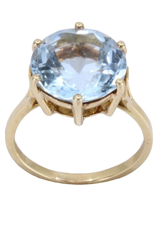 BAGUE MODERNE AIGUE-MARINE — vue 1