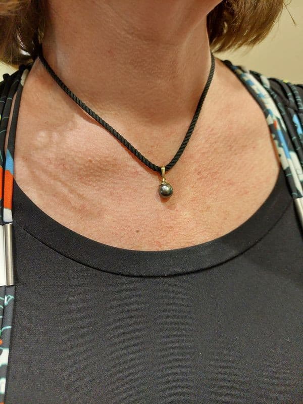 COLLIER PERLE DE TAHITI — vue 2