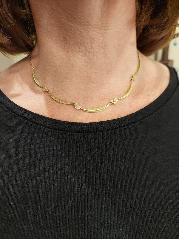 COLLIER COLLERETTE ANCIEN DIAMANTS — vue 2