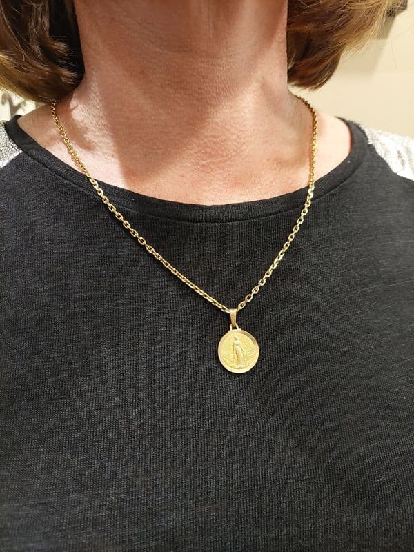 MÉDAILLE VIERGE ANCIENNE — vue 2