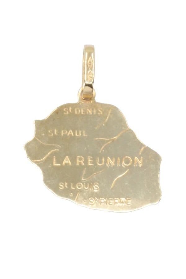 PENDENTIF CARTE DE LA REUNION — vue 1