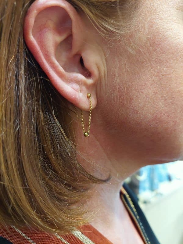 BOUCLES D'OREILLES PENDANTES BOULES — vue 2