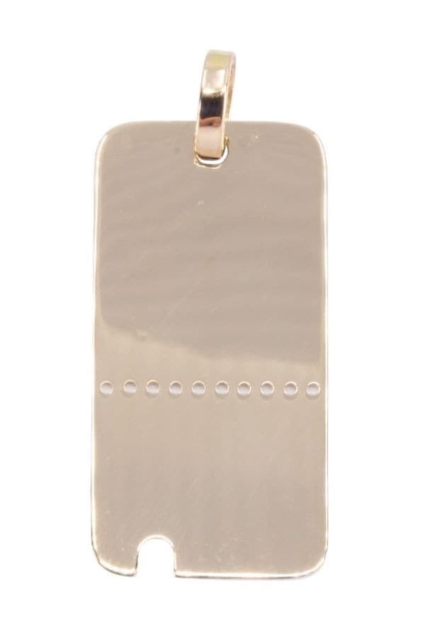 PENDENTIF PLAQUE — vue 3