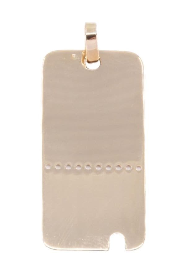 PENDENTIF PLAQUE — vue 1