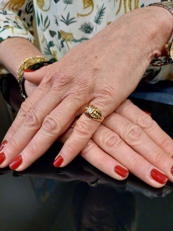 BAGUE DIAMANT ANNÉES 50' — vue 2