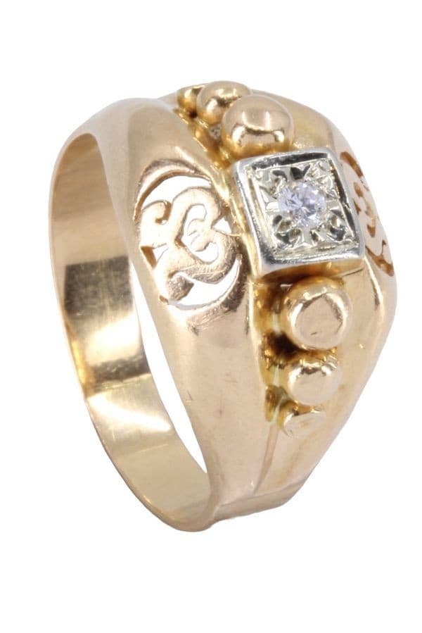 BAGUE DIAMANT ANNÉES 50' — vue 5