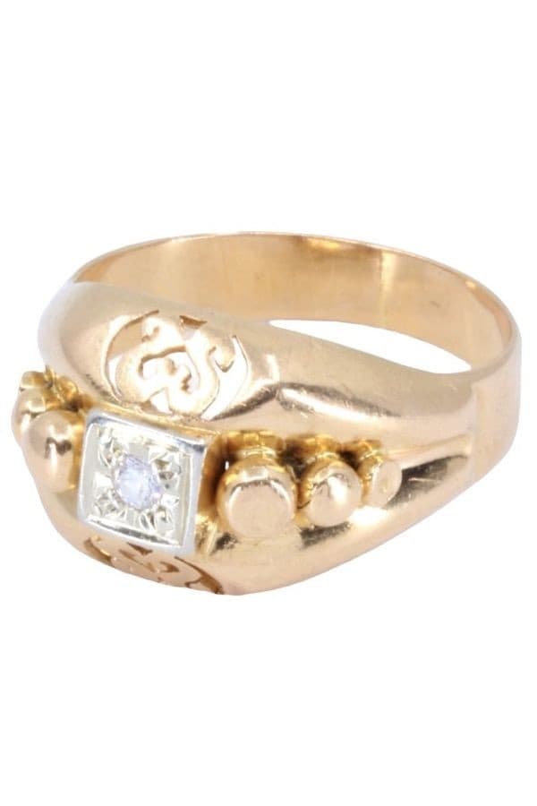 BAGUE DIAMANT ANNÉES 50' — vue 6