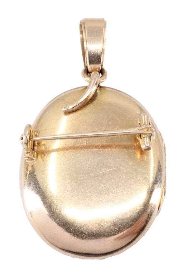 BROCHE PENDENTIF CAMÉE ET PERLES — vue 4