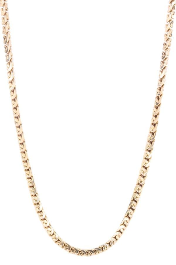 CHAINE ANCIENNE MAILLE CARRÉE FANTAISIE — vue 1