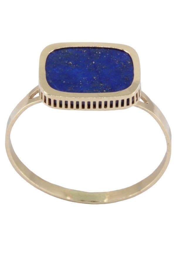 BAGUE MODERNE LAPIS LAZULI — vue 1