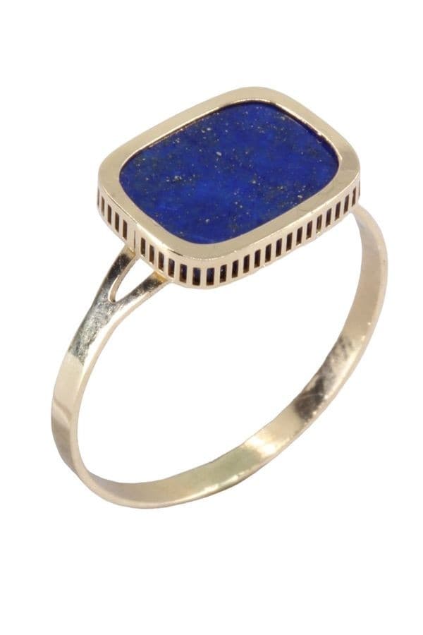 BAGUE MODERNE LAPIS LAZULI — vue 4