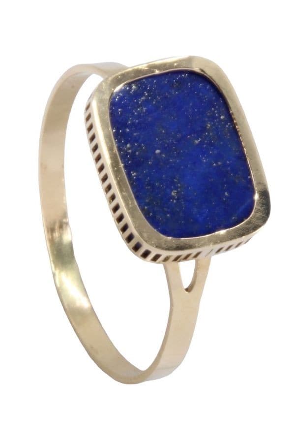 BAGUE MODERNE LAPIS LAZULI — vue 5
