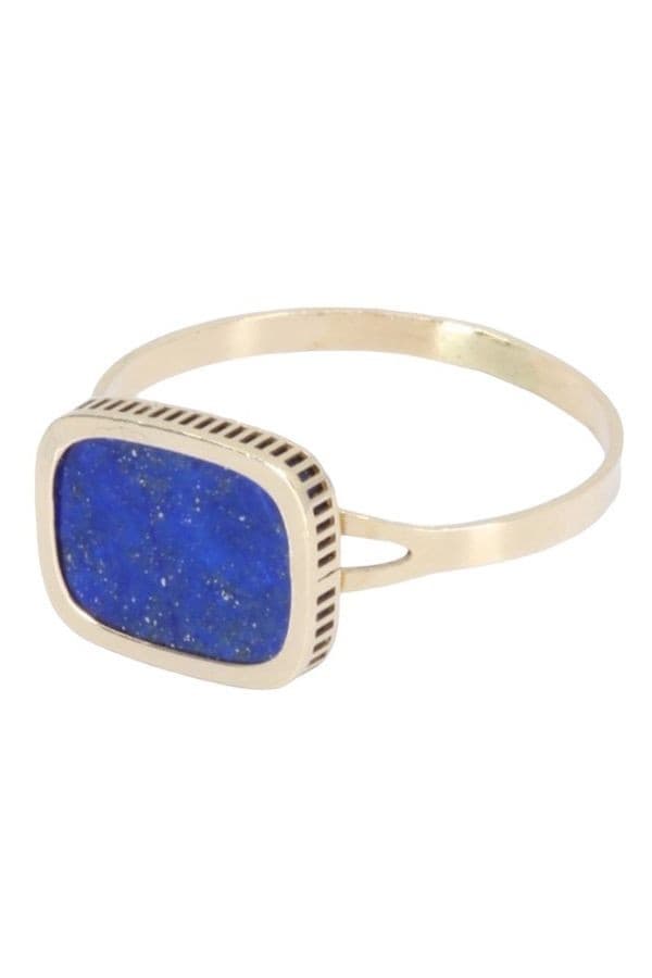 BAGUE MODERNE LAPIS LAZULI — vue 3