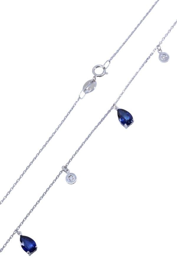 COLLIER MODERNE SAPHIRS ET DIAMANTS — vue 3