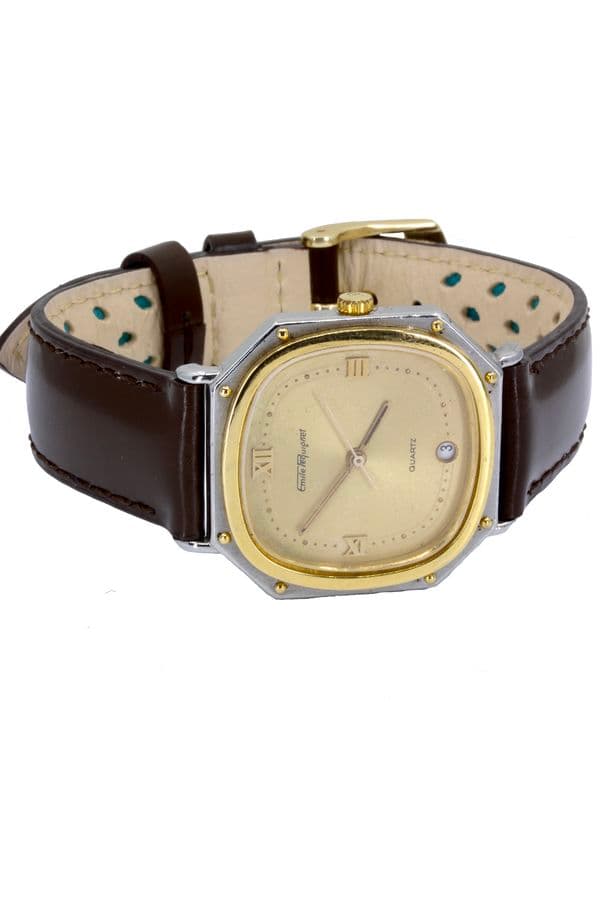 MONTRE EMILE PEQUIGNET OR ET ACIER — vue 2