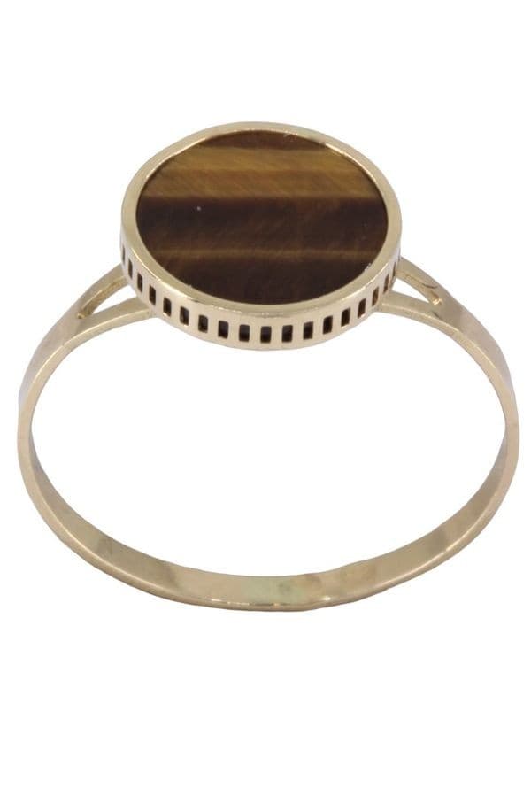 BAGUE MODERNE OEIL DE TIGRE — vue 1