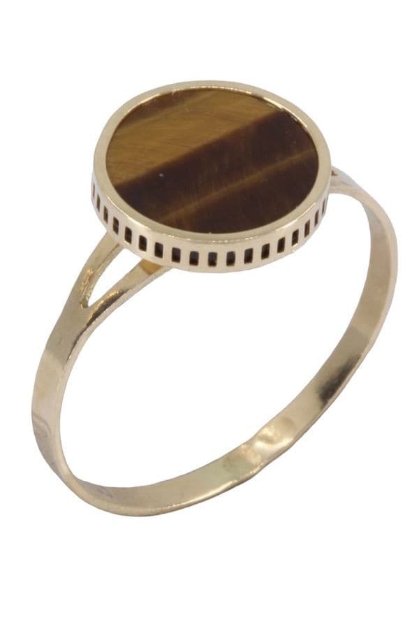 BAGUE MODERNE OEIL DE TIGRE — vue 3