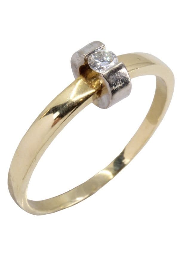 SOLITAIRE DIAMANT 0.09 CARAT — vue 3