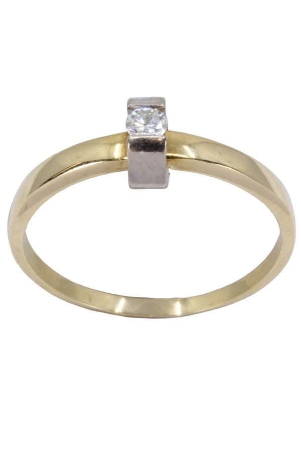 SOLITAIRE DIAMANT 0.09 CARAT — vue 1