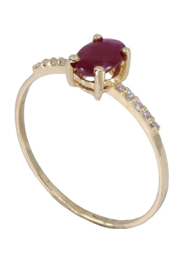 BAGUE MODERNE RUBIS ET DIAMANTS — vue 6