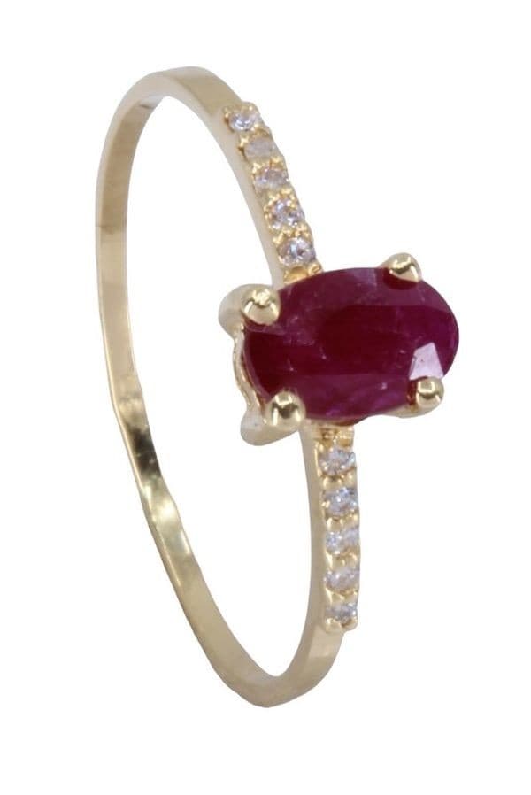 BAGUE MODERNE RUBIS ET DIAMANTS — vue 5