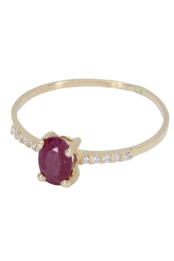 BAGUE MODERNE RUBIS ET DIAMANTS — vue 3