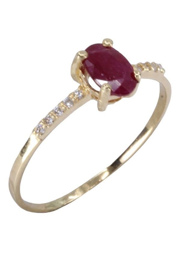 BAGUE MODERNE RUBIS ET DIAMANTS — vue 4