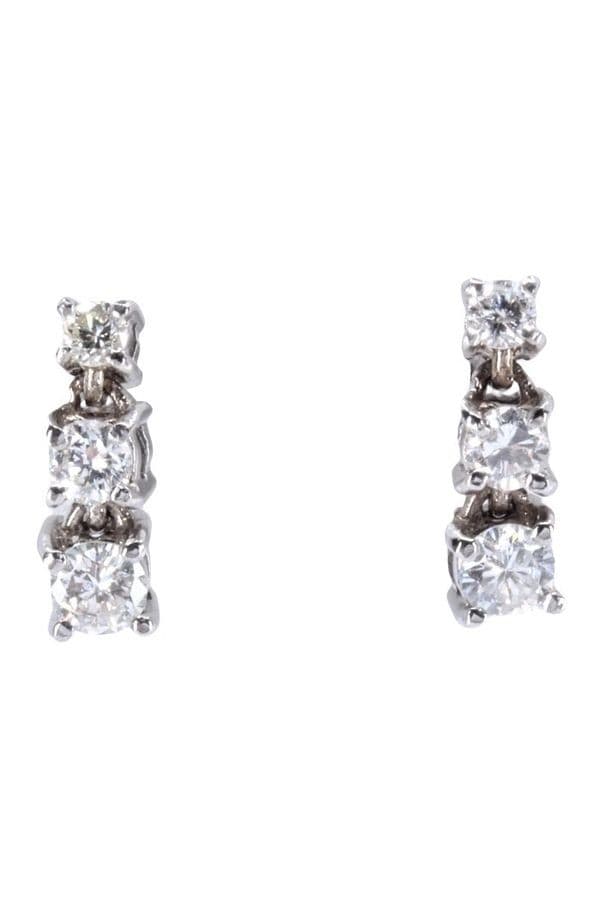 BOUCLES D'OREILLES TRILOGIE DIAMANTS — vue 1