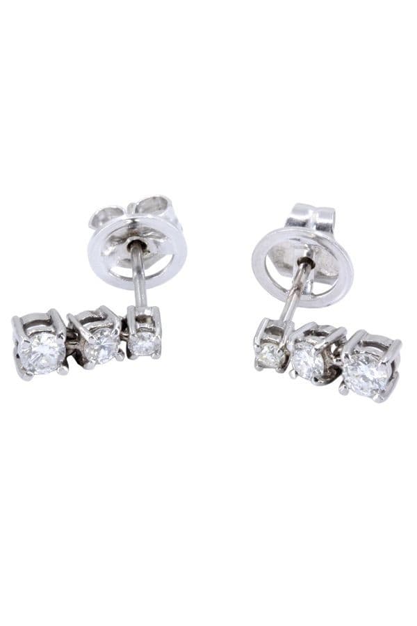 BOUCLES D'OREILLES TRILOGIE DIAMANTS — vue 3