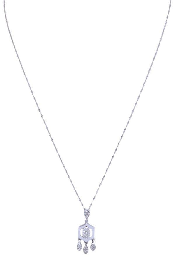 COLLIER PENDANT DIAMANTS — vue 1