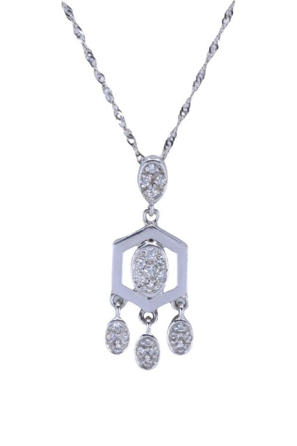 COLLIER PENDANT DIAMANTS — vue 4