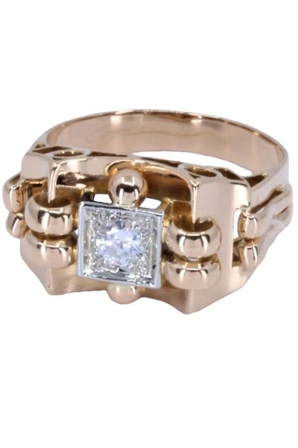 SOLITAIRE DIAMANT ANNÉES 50' — vue 2