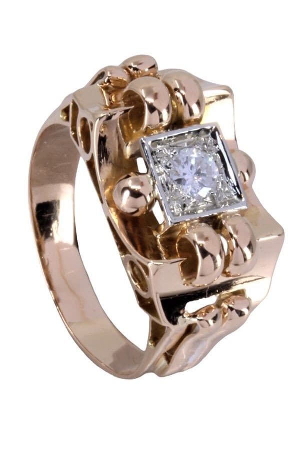SOLITAIRE DIAMANT ANNÉES 50' — vue 4