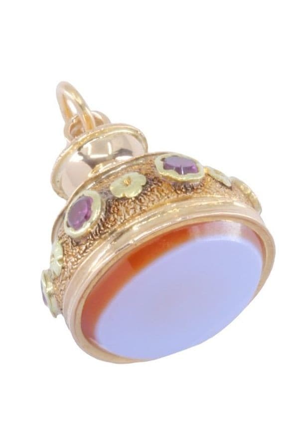 PENDENTIF SCEAU NAPOLÉON III CORNALINE — vue 3