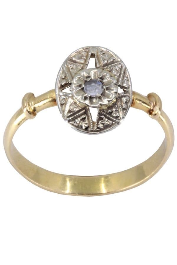BAGUE DIAMANT ART-NOUVEAU — vue 1