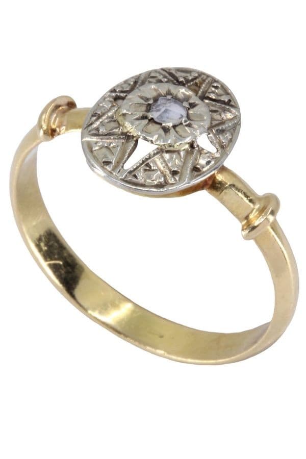 BAGUE DIAMANT ART-NOUVEAU — vue 6