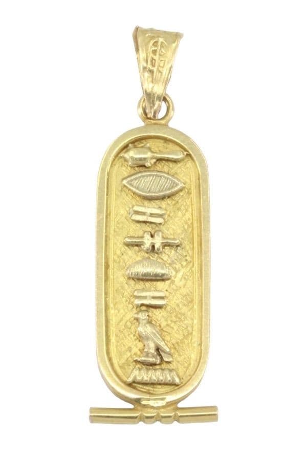 PENDENTIF CARTOUCHE ÉGYPTIEN — vue 1
