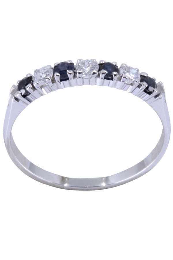 DEMI-ALLIANCE SAPHIRS ET DIAMANTS — vue 1