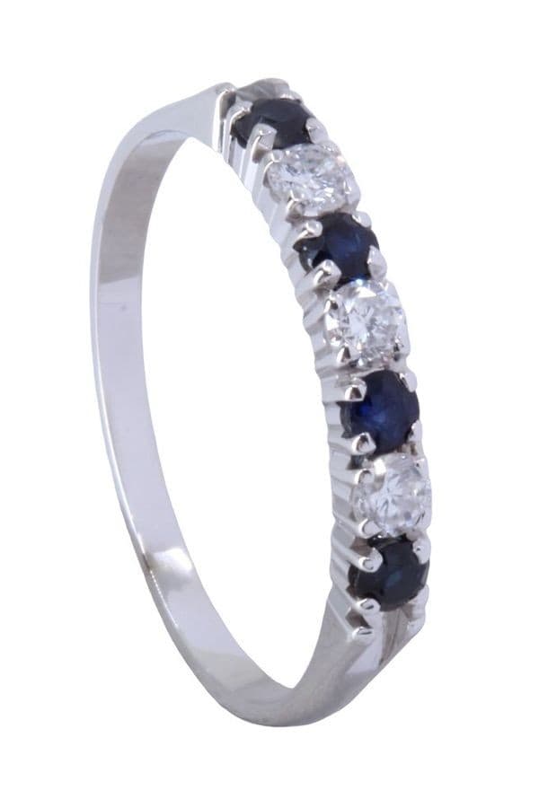 DEMI-ALLIANCE SAPHIRS ET DIAMANTS — vue 4