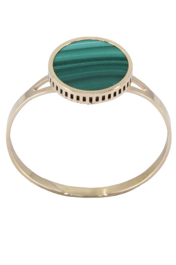 BAGUE MODERNE MALACHITE — vue 1