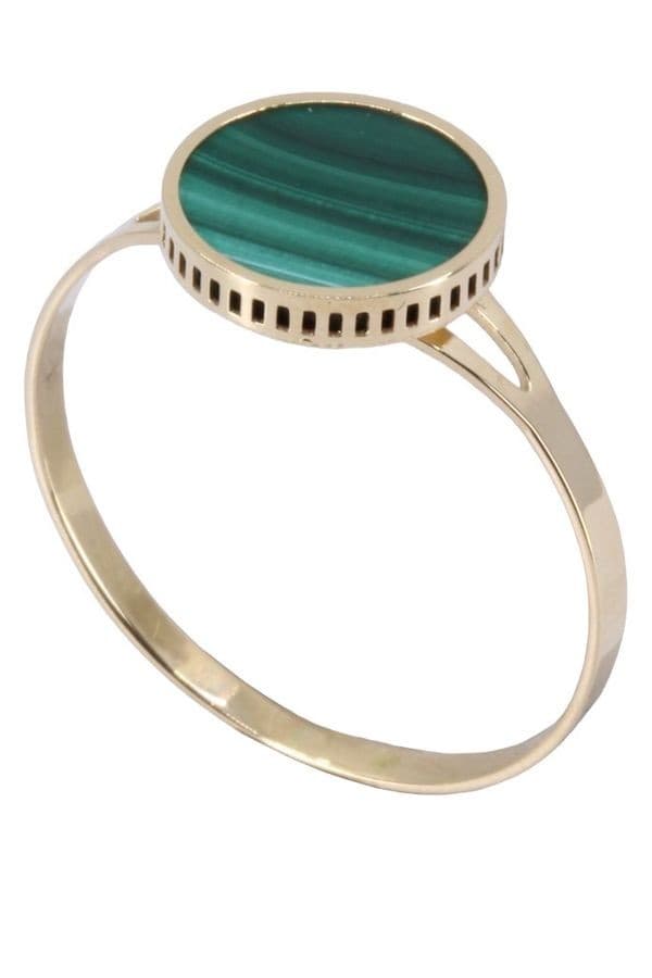 BAGUE MODERNE MALACHITE — vue 4