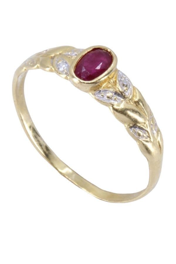 BAGUE MODERNE RUBIS ET DIAMANTS — vue 6