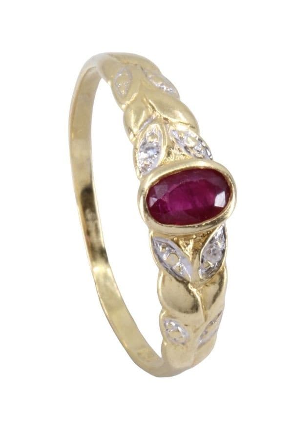 BAGUE MODERNE RUBIS ET DIAMANTS — vue 5